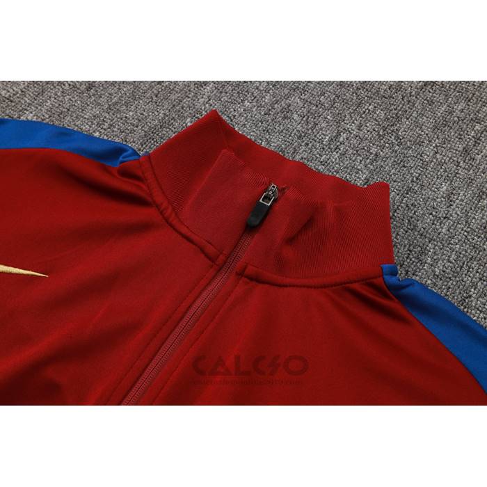 Tuta da Track di Giacca FC Barcellona Bambino 2024-2025 Rosso e Blu